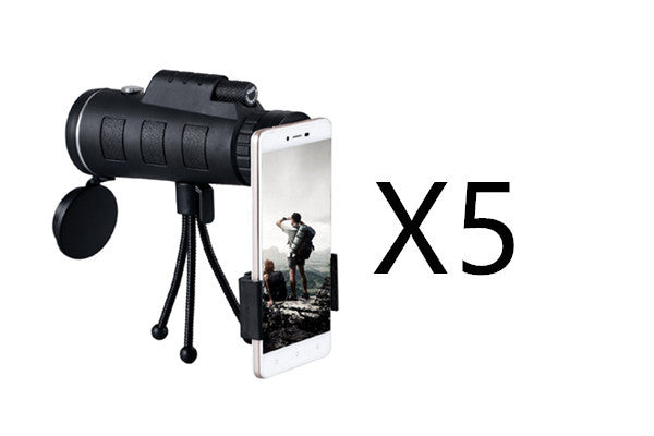 Compatible with Apple, Monocular Telescope Zoom Scope with Compass Phone Clip Tripod Compatible with Apple, Monocular Telescope Zoom Scope with Compass Phone Clip Tripod